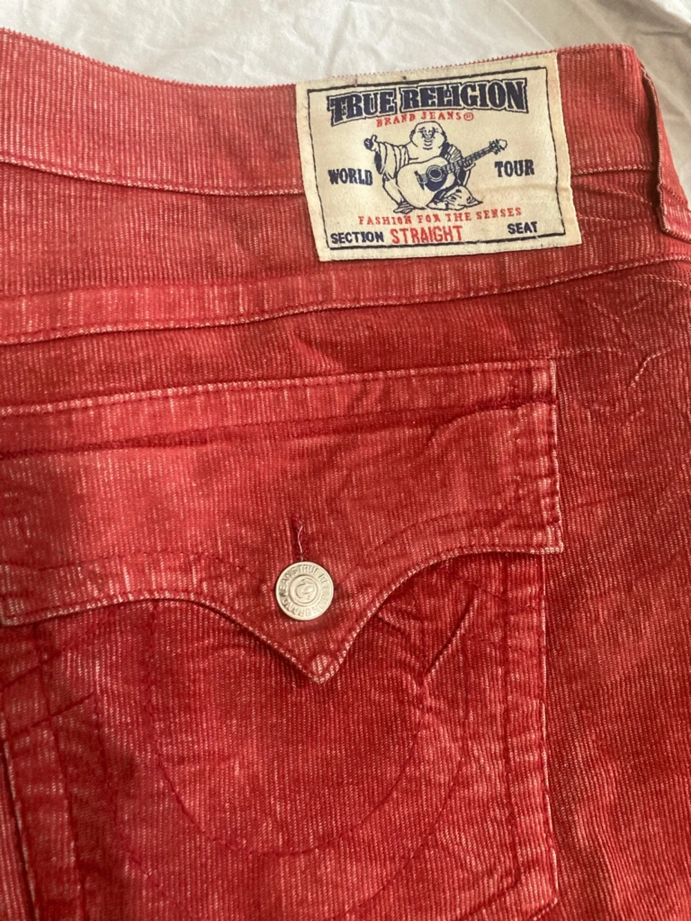 Men’s True Religion Corduroy Pants Size 42 Red